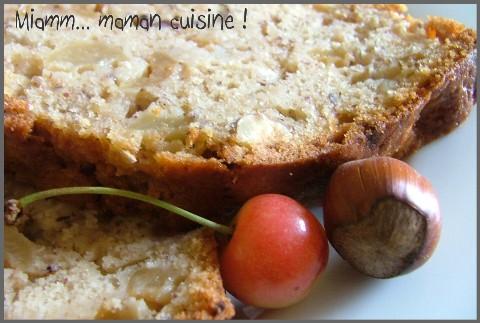 Cake aux cerises & noisettes