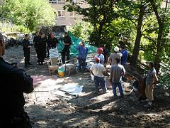 Démolition mur pisé