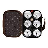 Les meilleurs jeux de plein air Laguiole - Jeu de 6 Boules de pétanque en métal - avec Sacoche de Transport zippée - Cochonnet - Ramasse-Boule aimanté - Amusez-Vous en Jouant à la pétanque ! - métal, Toile - Argent, Marron