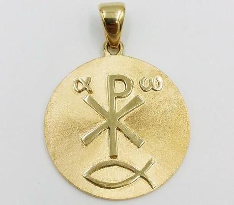 médaille religieuse en or jaune 18 carats