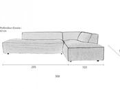 canapé angle dimension