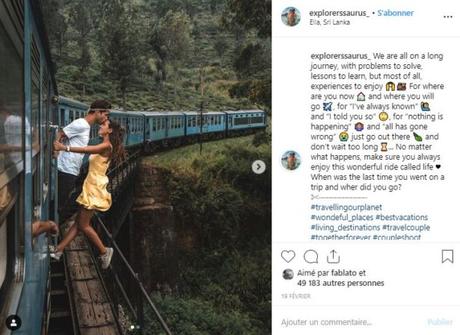Ces instagrameurs critiqués après leur photo acrobatique dans un train en marche
