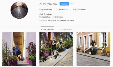 Compte Instagram de la rue Crémieux : Club Crémieux
