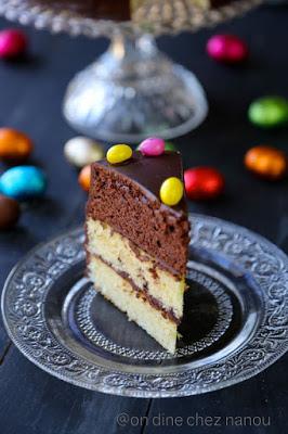 layer cake , gâteau multi couches , facile à faire , dessert de Pâques , recette traditionnelle 