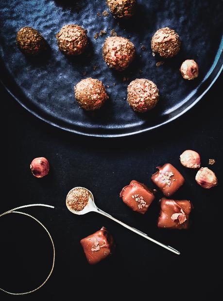 Chocolats pralinés feuilletés