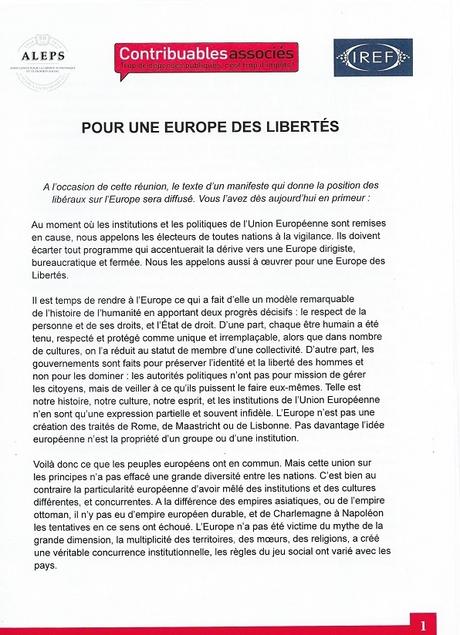 L'Europe: quel avenir pour nos libertés?, un colloque à Paris 2/2