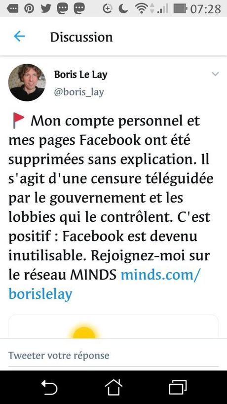 Le Lay exclu de #Facebook, pleurniche sur #twitter…