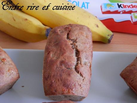 Petits cakes banane/sarrasin aux Kinder®...un petit air de Pâques