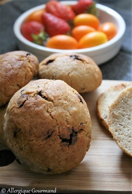 Briochettes aux pépites de chocolat { sans gluten, sans lait, sans œufs }