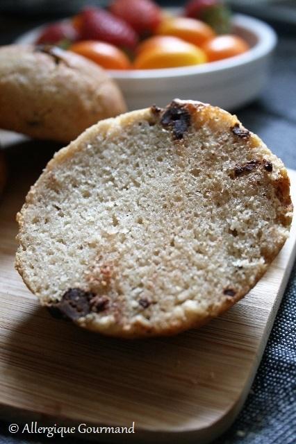 Briochettes aux pépites de chocolat { sans gluten, sans lait, sans œufs }
