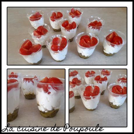 Verrines chantilly de feta et pesto Verrines chantilly de feta et pesto