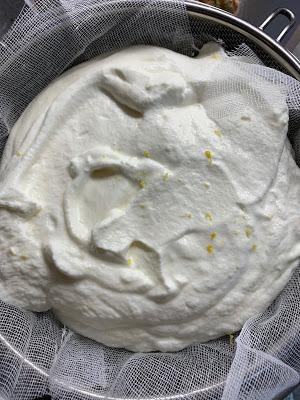 Mousse de fromage blanc , pestou de menthe , agrumes et crumble de sarrasin