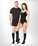 Des chaussettes de contention élégantes pour homme BeFit24 Mi-bas de contention gradués médicales (18-21 mmHg, 90 Denier, Classe 1) pour hommes et femmes – Parfaits chaussettes de compression pour les vols en avion et les voyages - Noir