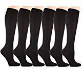 Des chaussettes de contention élégantes pour homme Matchwill 6 Paire Chaussettes de Compression pour Hommes et Femmes - Le Confort est Conçu à l'utilisation Quotidienne, de Fonctionnement Idéal, de Grossesse,de Vol et de Voyage