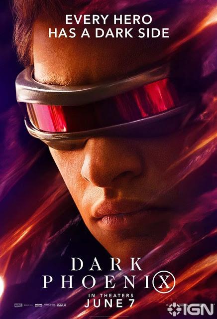 Affiches personnages US pour X-Men : Dark Phoenix de Simon Kinberg
