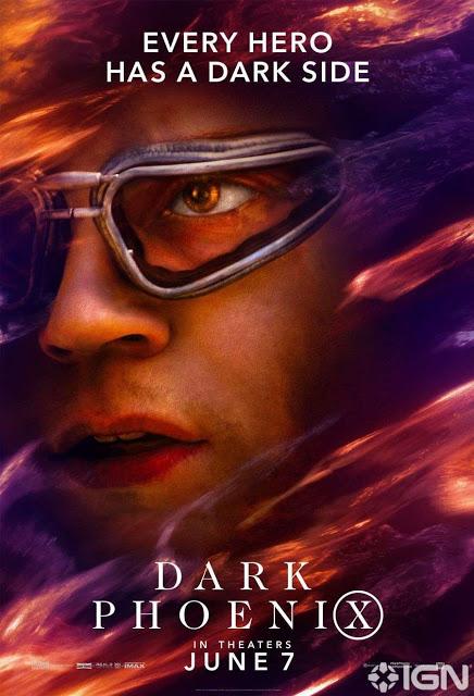 Affiches personnages US pour X-Men : Dark Phoenix de Simon Kinberg