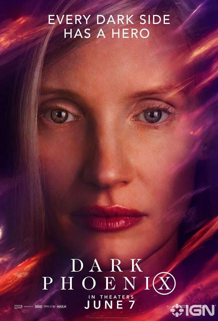 Affiches personnages US pour X-Men : Dark Phoenix de Simon Kinberg