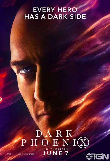 Affiches personnages US pour X-Men : Dark Phoenix de Simon Kinberg