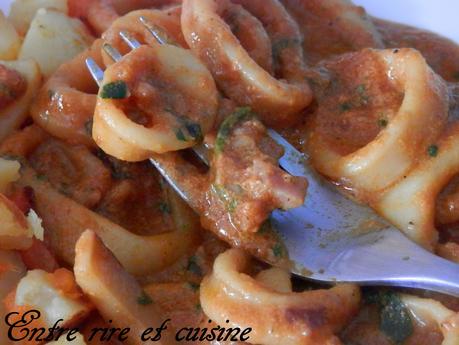 Encornets à la tomate, lait de coco et épices (Cookeo) Encornets à la tomate, lait de coco et épices (Cookeo)