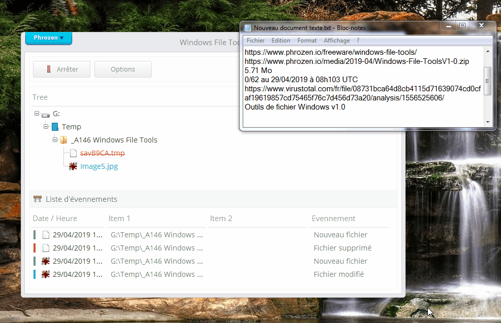 Windows File Tools - surveillance des fichiers, des dossiers