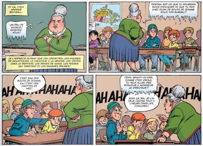 Madame Béliveau et Tristan les deux cibles préférées des blagues de Bine