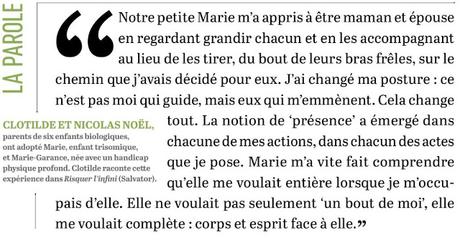 Chaque geste est important pour l'équilibre...