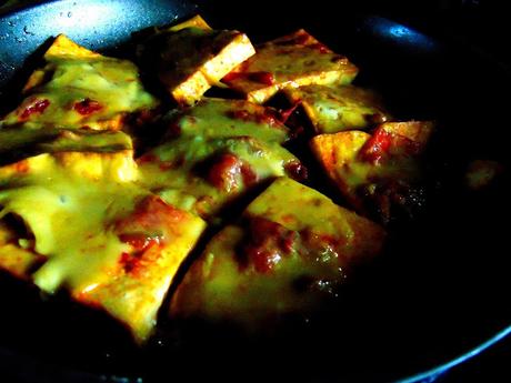 Tofu à la salsa sur pommes de terre