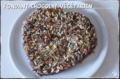 Fondant au chocolat aux fruits secs végétarien pour la Saint Valentin Fondant au chocolat aux fruits secs végétarien pour la Saint Valentin