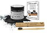Coco Noire  |Poudre De Charbon Blanchiment Des Dents + Brosse à Dents Bambou & EBOOK OFFERT | Blanche Naturel Teeth Vegetal Coco Actif | Pour Blanchir à La Maison [30 Jours Satisfait Ou Remboursé]