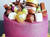 Glitter cake rose Girly gourmand