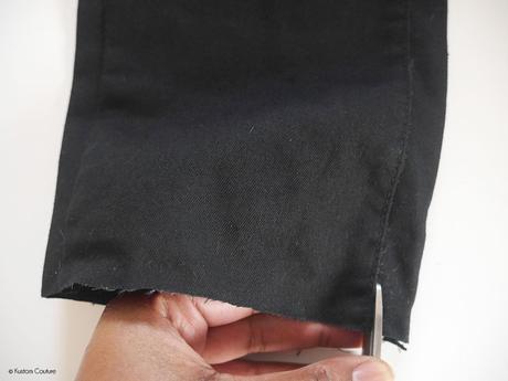 Customiser le bas d'un pantalon noir | Kustom Couture