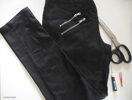 Customiser le bas d'un pantalon noir | Kustom Couture