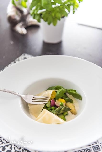 Et si on mangeait comme au Train bleu: Raviole de légumes printaniers !