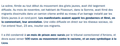 un #Giletjaune condamné pour #racisme… #Flixecourt