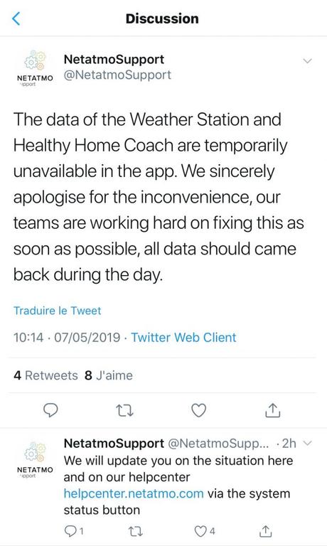 Netatmo temporarily unavailable