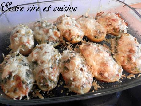 Pommes de terre farcies et gratinées au four Pommes de terre farcies et gratinées au four