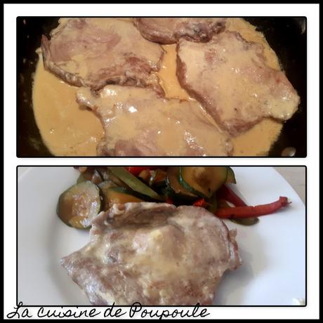 Côte de porc sauce moutarde