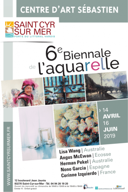 Visite à la 6ème Biennale d’aquarelle de Saint-Cyr-sur-Mer