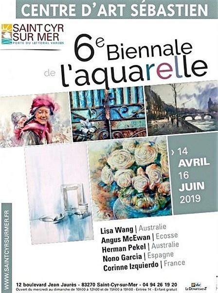Sixième biennale d’aquarelle de Saint-Cyr-sur-Mer (Var)