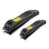 Lot de 2 coupe-ongles en acier inoxydable BESTOPE pour les ongles, les ongles, les ongles, les orteils, les coupe-ongles, pour hommes et femmes