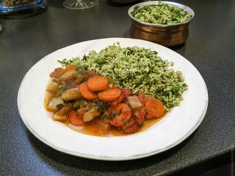 Vert indien – Riz à la coriandre (Coriander Rice)