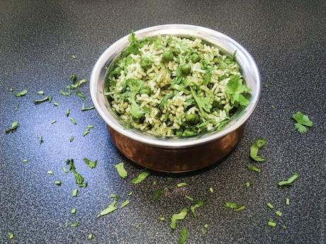 Vert indien – Riz à la coriandre (Coriander Rice)