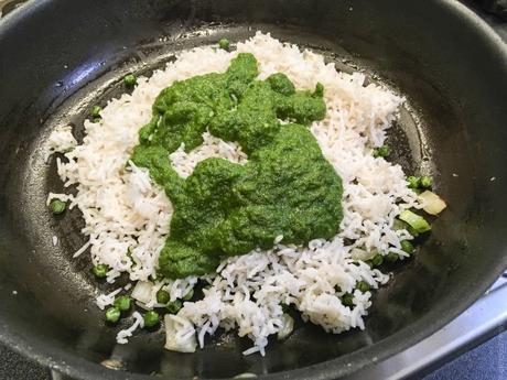 Vert indien – Riz à la coriandre (Coriander Rice)