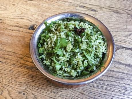 Vert indien – Riz à la coriandre (Coriander Rice)