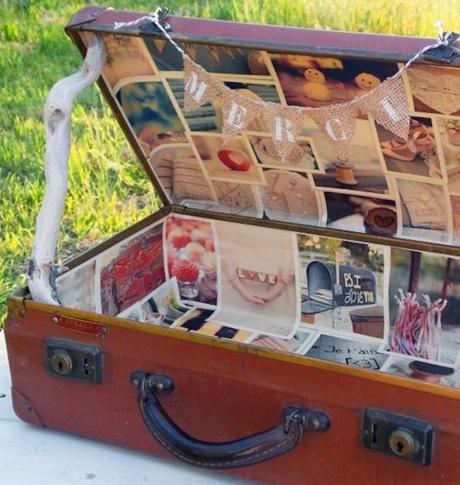 valise vintage livre d or original mariage thème voyage - blog déco - clemaroundthecorner