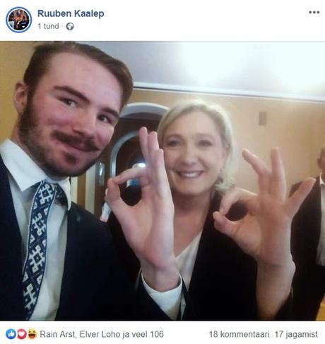Marine Le Pen fait (encore) un selfie avec (encore) un ami nazi… #RN #fachosphere