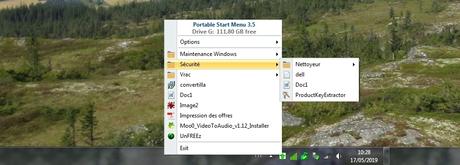Portable Start Menu - lanceur de fichiers, applications, URL