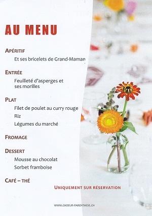 Un repas concert, avec le Choeur Parenthèse et La Croche Choeur, à Savigny Un repas concert, avec le Choeur Parenthèse et La Croche Choeur, à Savigny