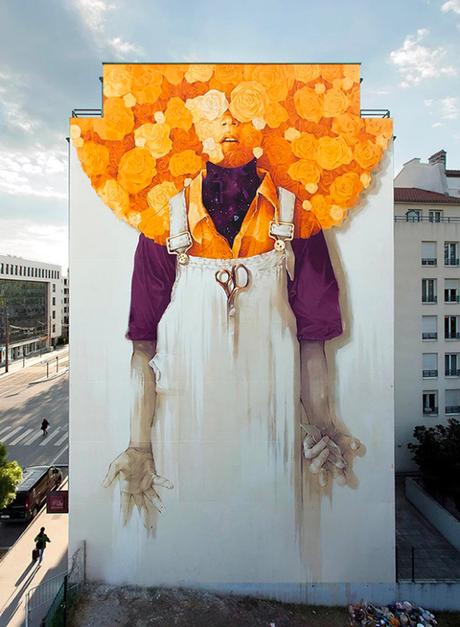 Une fresque murale gigantesque de l’artiste chilien Inti à Lyon