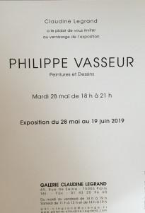 Galerie Claudine Legrand   exposition Philippe Vasseur 28 Mai au 19 Juin 2019